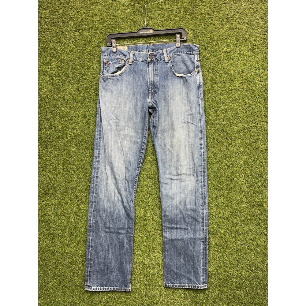 Polo Ralph Lauren Jeans Mens 33x32 Blue Hampton Straight Medium Wash Denim Pants